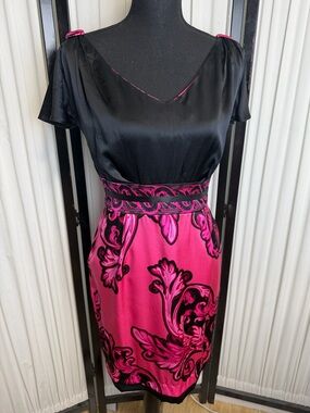 Yoana Baraschi 100% Silk Floral A-line dress